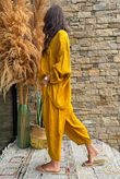 Kiti Paisley Damask Artist Smock Tumeric
